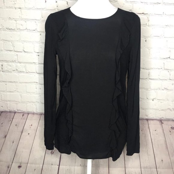 Old Navy Tops - Old Navy Ruffle Front Long Sleeve Blouse